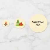 キャンプパーティー紙吹雪テーブルデコール コンフェッティ (正面)