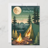 キャンプパーティー誕生日招待状 招待状 (正面)