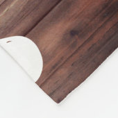 キャンプビール及び篝火のご機嫌な人の素朴な木 フリースブランケット (角)