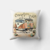 キャンプファイアかわいこちゃんヴィンテージキャンプ クッション (裏面)