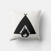 キャンプファイアとテント クッション (裏面)