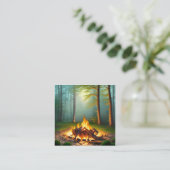 キャンプファイアと森 スクエア名刺 (スタンド正面)