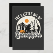 キャンプファイアのおかしいアウトドアハイキングをちょっと試してみよう 招待状 (正面/裏面)