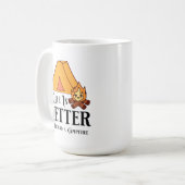 キャンプファイアのまわりにの方が人生だ コーヒーマグカップ (正面左)