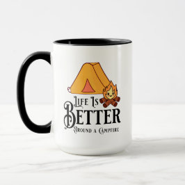 キャンプファイアのまわりにの方が人生だ マグカップ