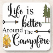 キャンプファイアのまわりにの方が人生の方が良い コースター (正面)