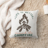 キャンプファイアのまわりには人生の方が良い クッション (ブランケット)