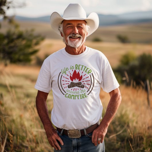 キャンプファイアのまわりには人生の方が良い Tシャツ