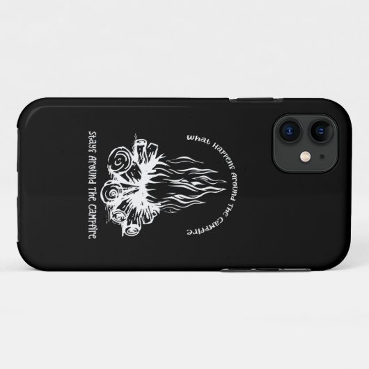 キャンプファイアのまわりにーが残るのまわりにこと Case-Mate iPhoneケース (裏面(横))