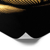 キャンプファイアのゴールデンドイツの羊飼い ポスター (角)