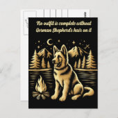 キャンプファイアのゴールデンドッグ ポストカード (正面/裏面)