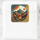 キャンプファイアのシール スクエアシール (バッグ)