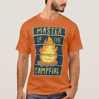 キャンプファイアのマスターおもしろいヴィンテージキャンピングギフト Tシャツ