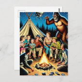 キャンプファイアの物語 | おもしろいレトロ空白の ポストカード (正面/裏面)