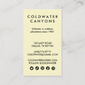 キャンプファイアアウトドアシーキャンプハイクアドベンチャースカウトガイド 名刺 (裏面)