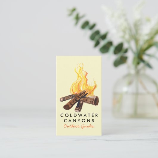 キャンプファイアアウトドアシーキャンプハイクアドベンチャースカウト 名刺 (スタンド正面)