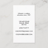 キャンプファイアアウトドアシーキャンプハイクアドベンチャースカウト 名刺 (裏面)