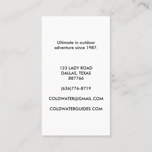 キャンプファイアアウトドアシーキャンプハイクアドベンチャースカウト 名刺 (裏面)