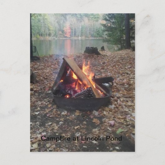 キャンプファイアアットリンカーン池 ポストカード (正面)