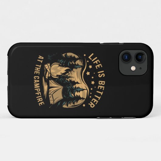 キャンプファイアキャンパーキャンプキャンプでの生活がより良い Case-Mate iPhoneケース (裏面(横))