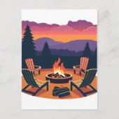 キャンプファイアサンセット ポストカード (正面)