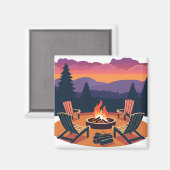 キャンプファイアサンセット マグネット (正面/裏面)