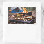 キャンプファイアステッカーの前のsの動き 長方形シール (バッグ)