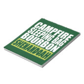 キャンプファイアスリーピングバッグバーボンシェナンドア ノートパッド (回転)