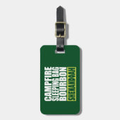 キャンプファイアスリーピングバッグバーボンシェナンドア ラゲッジタグ (正面縦)