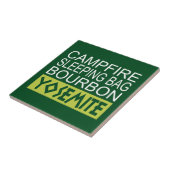 キャンプファイアスリーピングバッグバーボンヨセミテ タイル (側面)