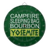 キャンプファイアスリーピングバッグバーボンヨセミテ ダーツボード (正面)