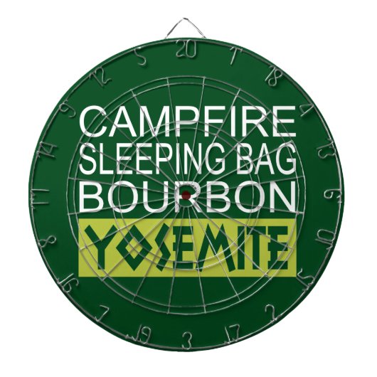 キャンプファイアスリーピングバッグバーボンヨセミテ ダーツボード (正面)