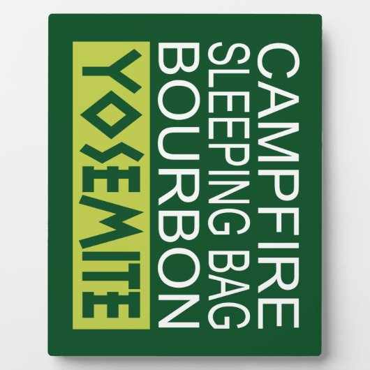 キャンプファイアスリーピングバッグバーボンヨセミテ フォトプラーク (正面)