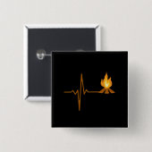 キャンプファイアハートビートキャンプ 缶バッジ (正面&裏面)