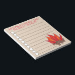 キャンプファイアパーソナライズされたサマーキャンプのパッキングリスト ノートパッド<br><div class="desc">リストスタイルノートパッドデザインは、キャンプファイアのオリジナルマーカーイラストレーションを備えている。情報でパーソナライズする。この店から図解入りの、写真付きの追加のノートパッドも多く販売されている。このデザインは他の製品でも利用可能である。あなたは何を探しているか分からない?カスタマイ救済ズが必要な場合連絡お前のために何かデザインを持って。</div>