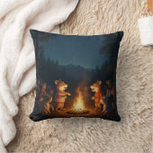 キャンプファイアパーティー動物 クッション (ブランケット)