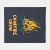 キャンプファイアファミリー懇親会キャンピングクルー フリースブランケット (正面(横))