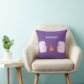 キャンプファイアマンガの可愛いピンクのマシュマロ クッション (椅子)