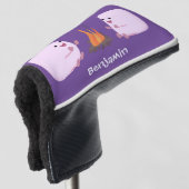 キャンプファイアマンガの可愛いピンクのマシュマロ ゴルフヘッドカバー (3/4 正面)