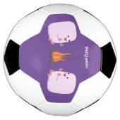 キャンプファイアマンガの可愛いピンクのマシュマロ サッカーボール (回転)