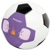 キャンプファイアマンガの可愛いピンクのマシュマロ サッカーボール (3/4)