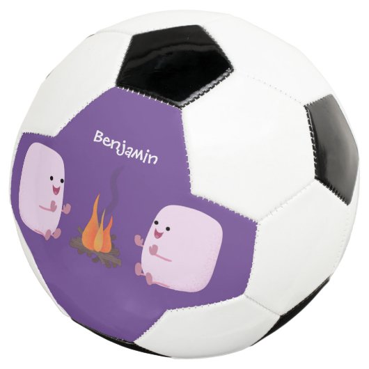 キャンプファイアマンガの可愛いピンクのマシュマロ サッカーボール (3/4)