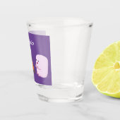 キャンプファイアマンガの可愛いピンクのマシュマロ ショットグラス (右)