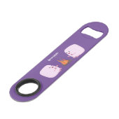キャンプファイアマンガの可愛いピンクのマシュマロ スピード栓抜き (正面アングル)