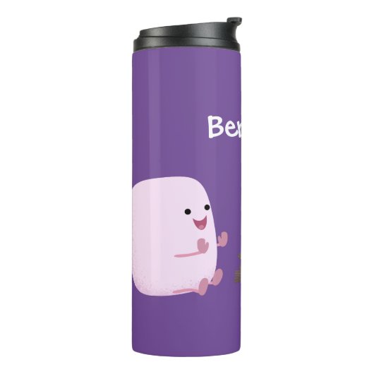 キャンプファイアマンガの可愛いピンクのマシュマロ タンブラー (回転左)