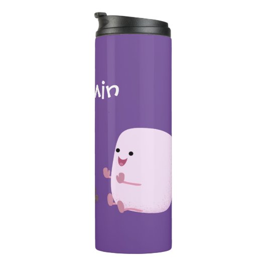 キャンプファイアマンガの可愛いピンクのマシュマロ タンブラー (回転右)