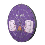 キャンプファイアマンガの可愛いピンクのマシュマロ ダーツボード (正面右)