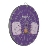 キャンプファイアマンガの可愛いピンクのマシュマロ ダーツボード (正面左)