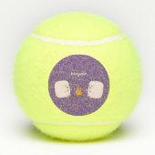 キャンプファイアマンガの可愛いピンクのマシュマロ テニスボール (裏面)