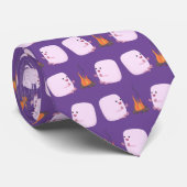 キャンプファイアマンガの可愛いピンクのマシュマロ ネクタイ (ロール)